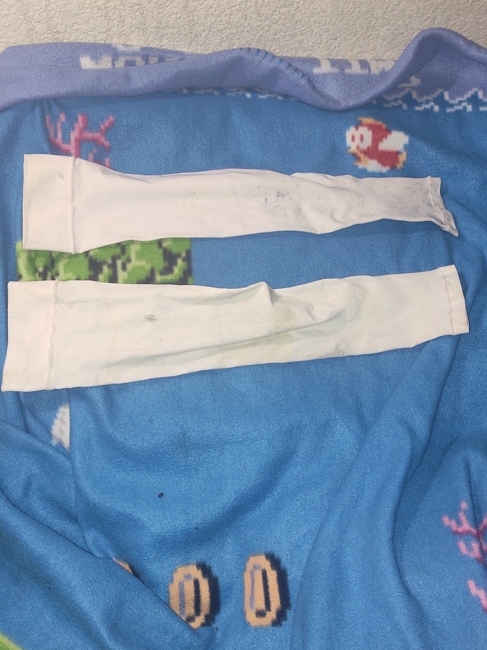 Men's White Arm Sleeves UV Protection Gloves - Unbranded